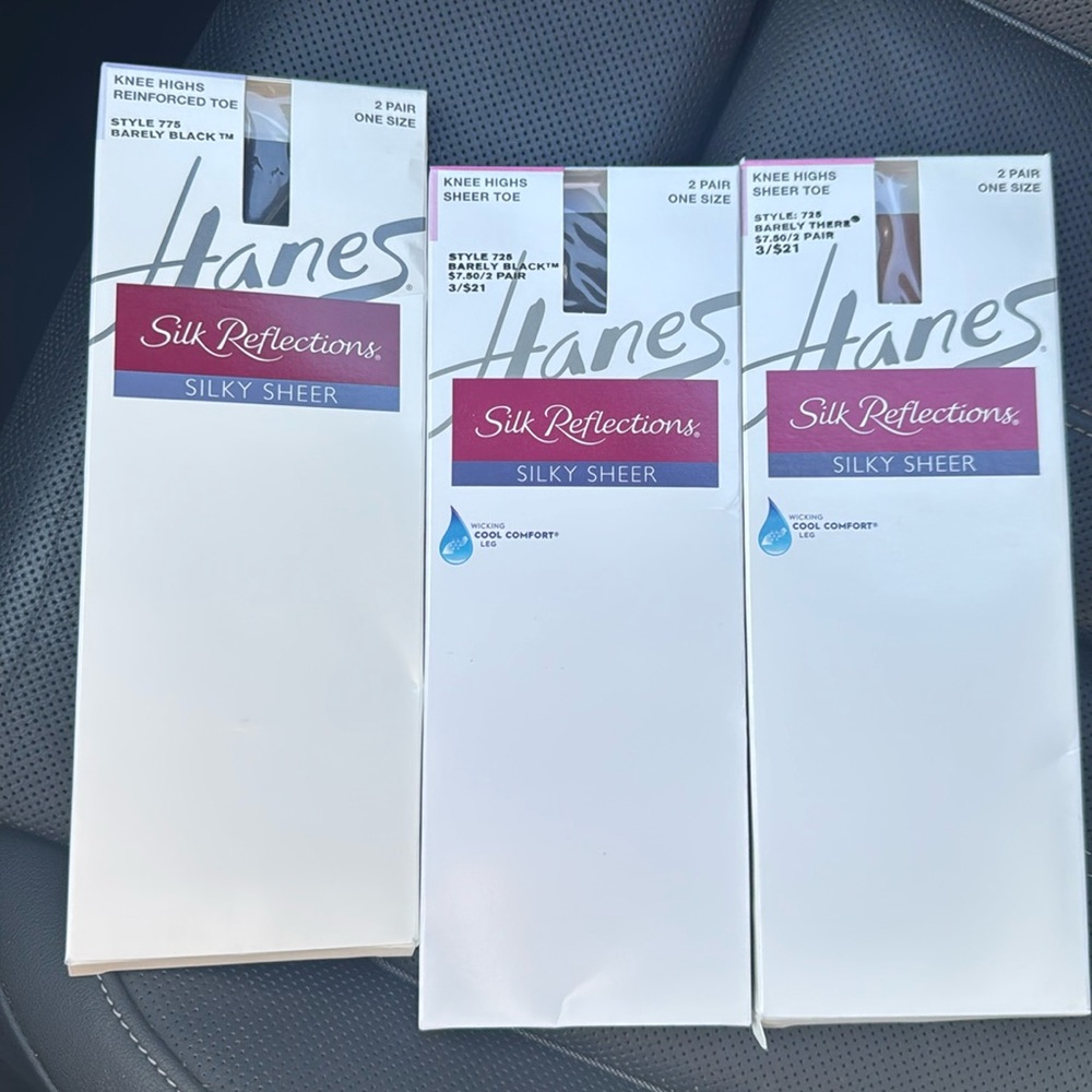 Hanes Black Hosiery Socks